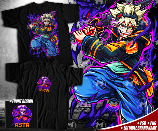 Front & Back Editable Brand Name - Asta Streetwear Design - Master ArtLab
