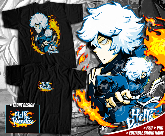 Editable Design - Front & Back Gabimaru Streetwear Design - Master ArtLab