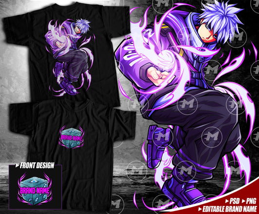 Front & Back Editable Brand Name - Gojo Streetwear Design - Master ArtLab
