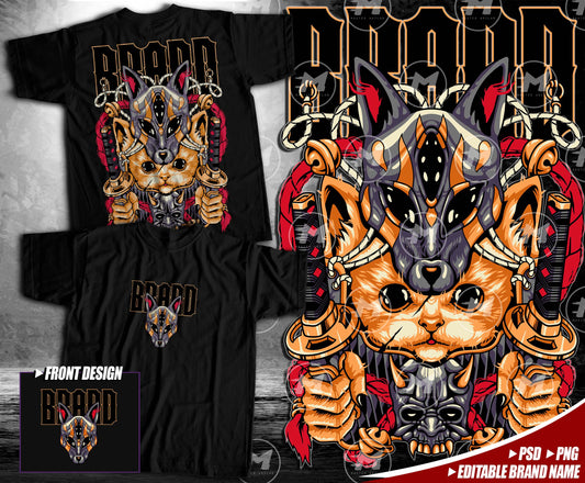 Editable Brand Name - Neko Kitsune Streetwear Design - Master ArtLab