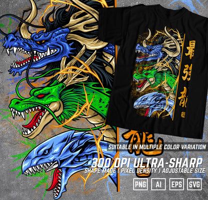 KAIDO X SHENRON X BLUE EYES WHITE DRAGON Premium - Master ArtLab